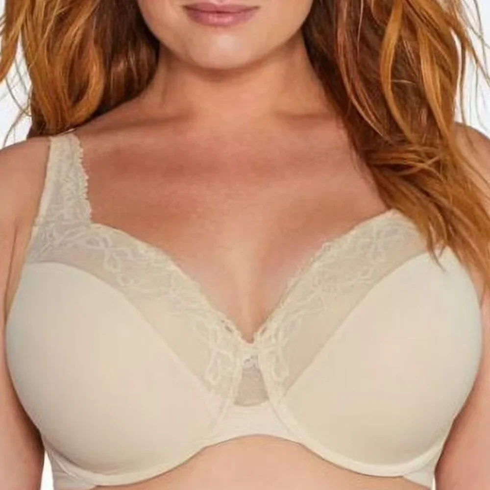 OLGA Cloud 9 Ivory Lace Underwire Contour‎ Bra 44C NWT